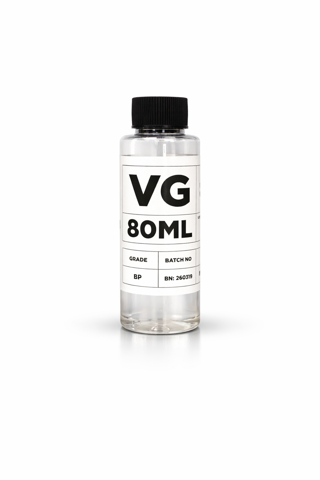 VG 80ml Shortfill (100ml PET Bottle) - BLCK