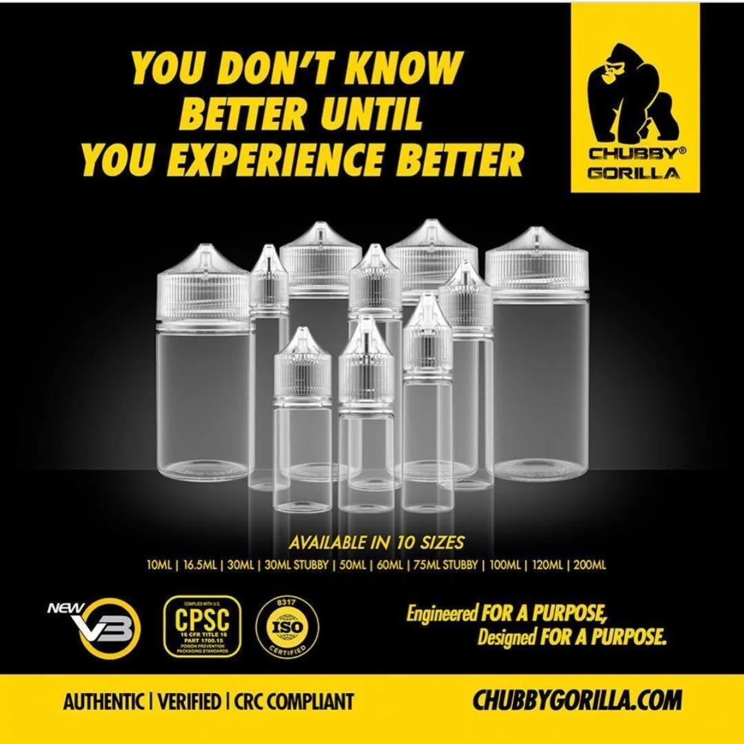 Chubby Gorilla PET Bottle Clear Collection