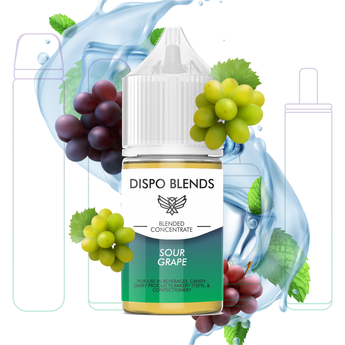 DispoBlends Blended Concentrate - Sour Grape - With grape images
