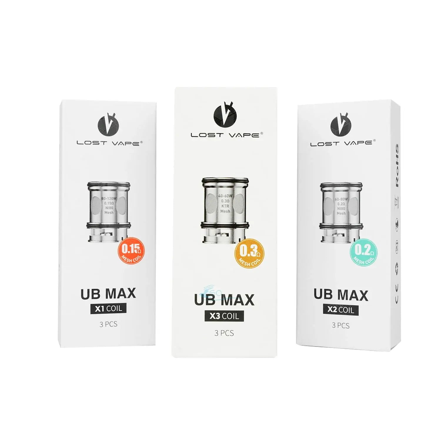 Lost Vape - UB MAX Coils - 0.15 & 0.3 & 0.2