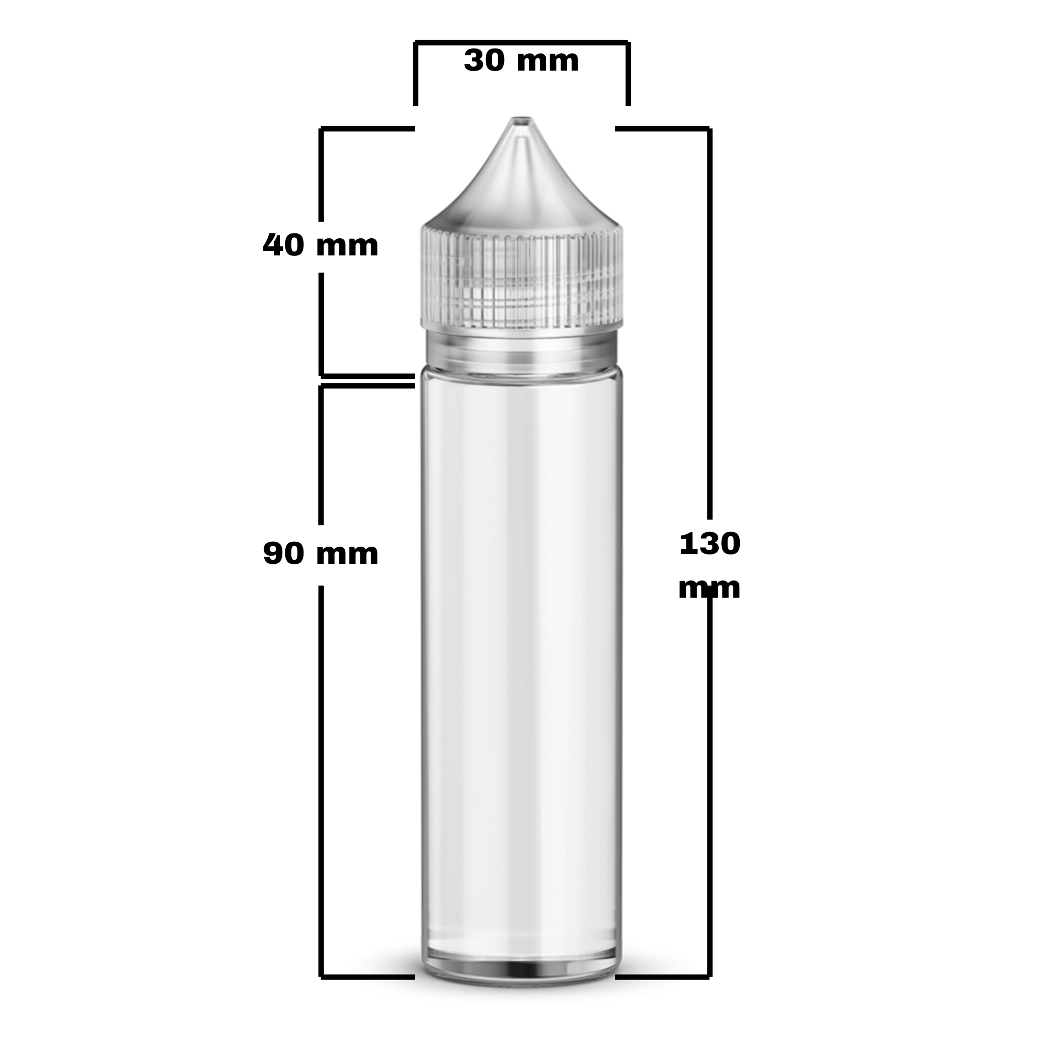 Chubby Gorilla PET Bottle Clear 130mm x 30mm