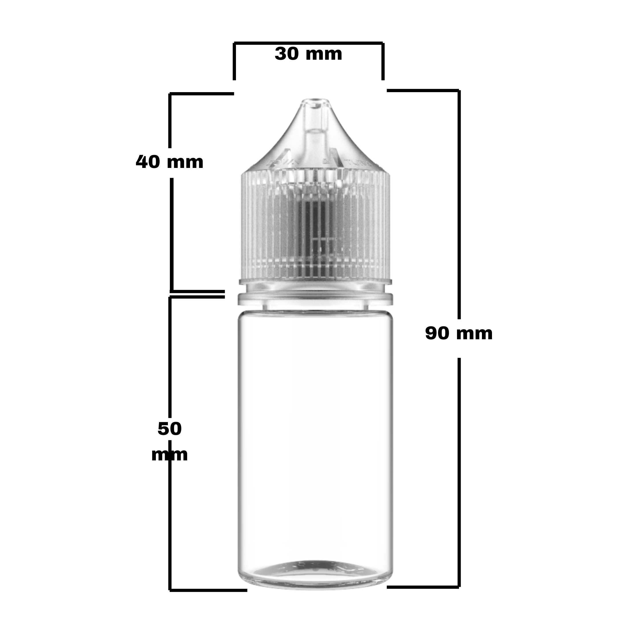 Chubby Gorilla PET Bottle Clear 90mm x 30mm