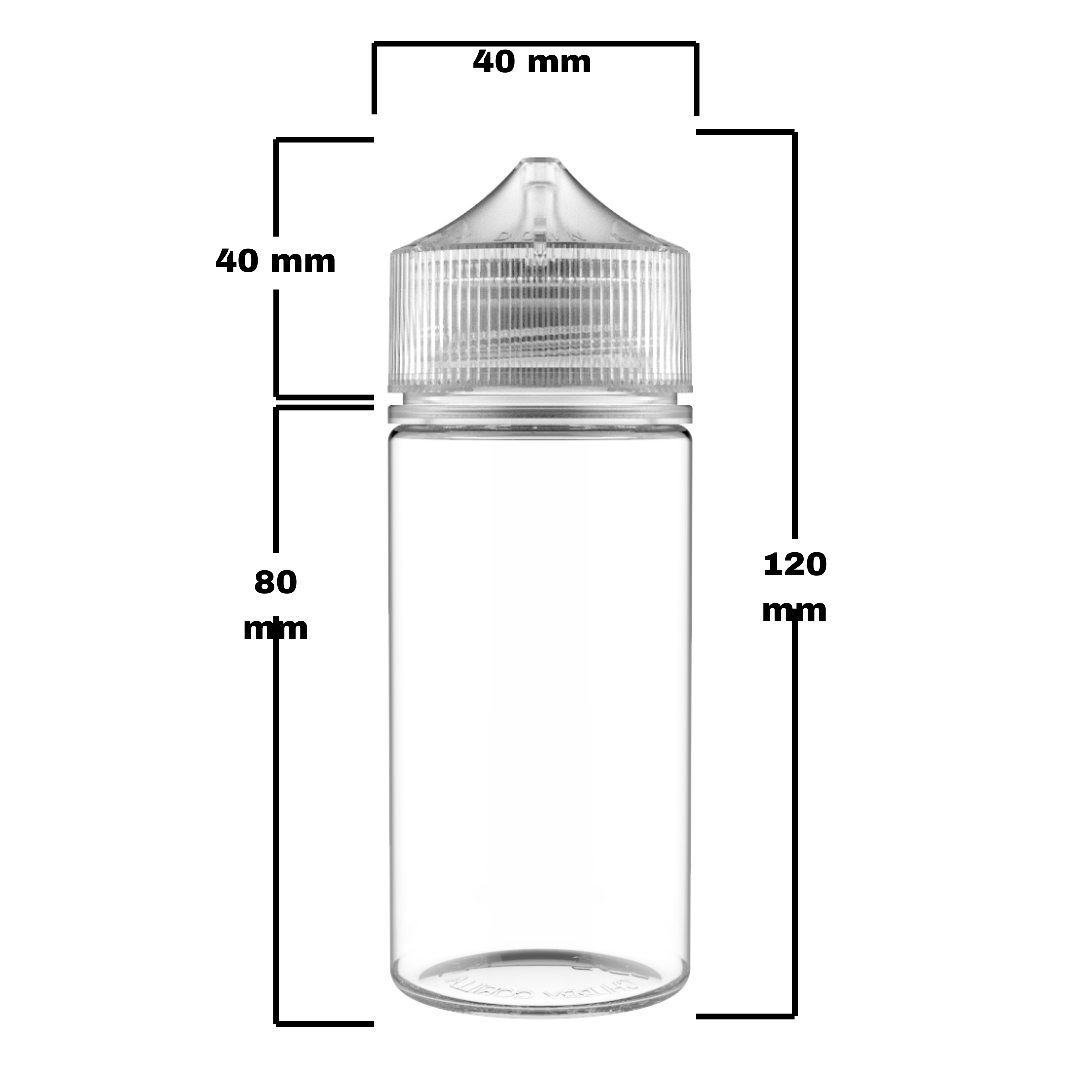 Chubby Gorilla PET Bottle Clear 120mm x 40mm