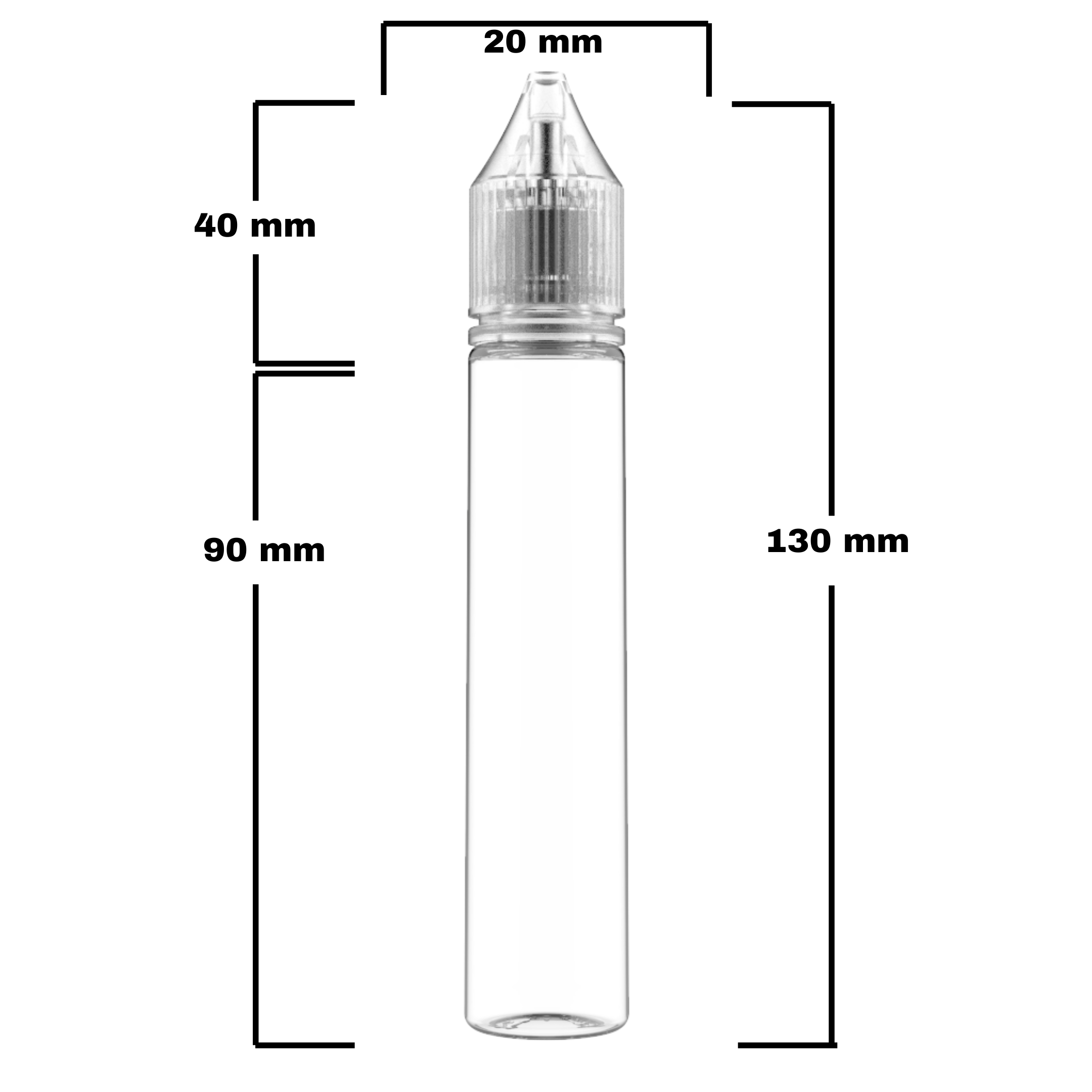 Chubby Gorilla PET Bottle Clear 130mm x 20mm