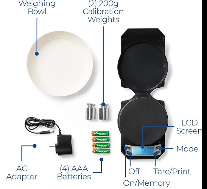 All items included for the Digital Bowl Scale