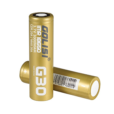 Golisi G30 18650 3000mAh 20A - Front and Back