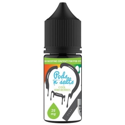 Pods n Salts - Salt Nic E-Liquid Cool Kiwi Berries - BLCK
