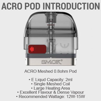 SMOK ACRO 0.8ohm Meshed Pod Cartridge