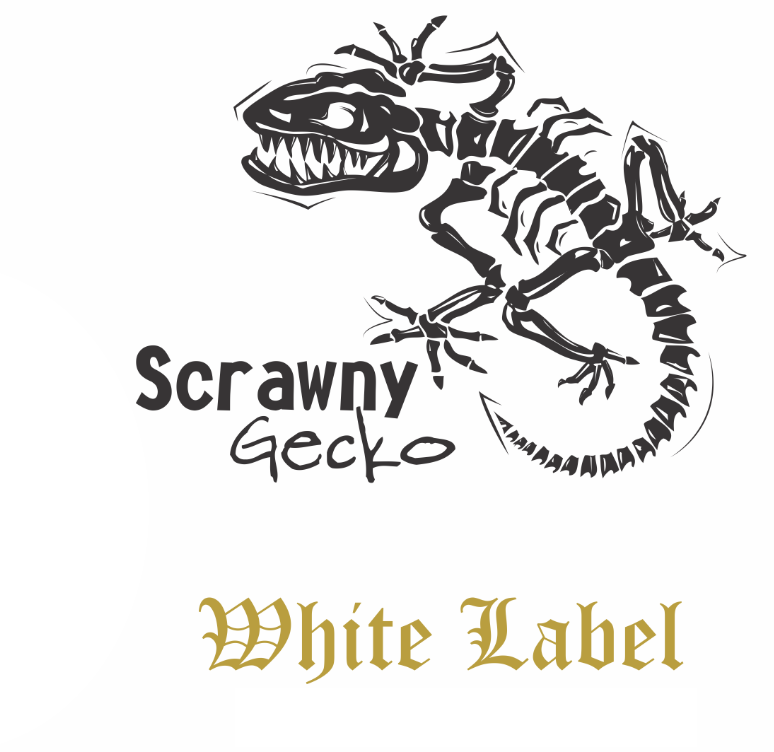 Scrawny Gecko - White Label Nicotine - BLCK