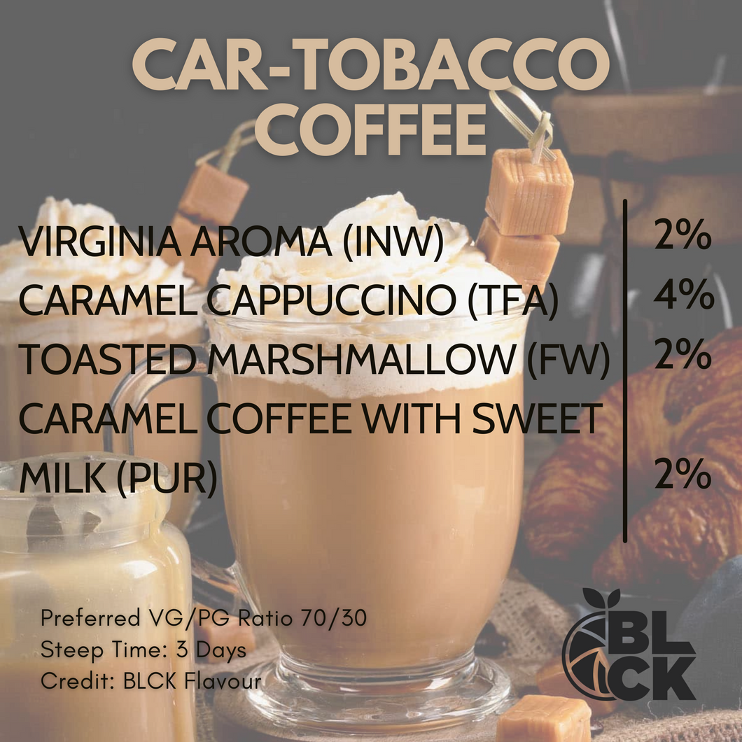 RB Caramel Tobacco Coffee Recipe Card