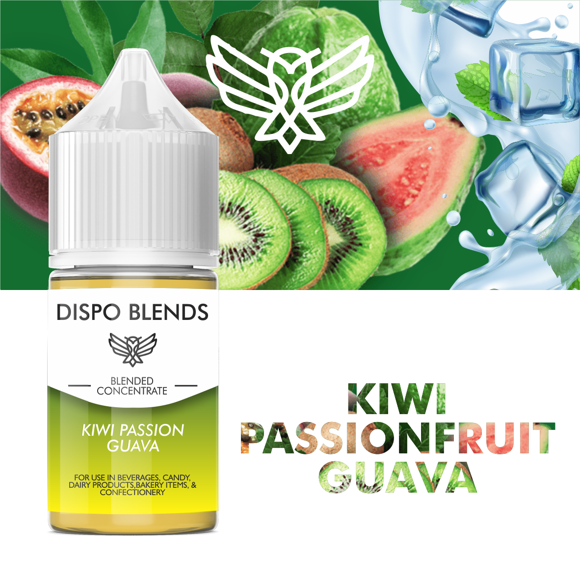 DispoBlends Blended Concentrate - Kiwi Passionfruit Guava (30ml)
