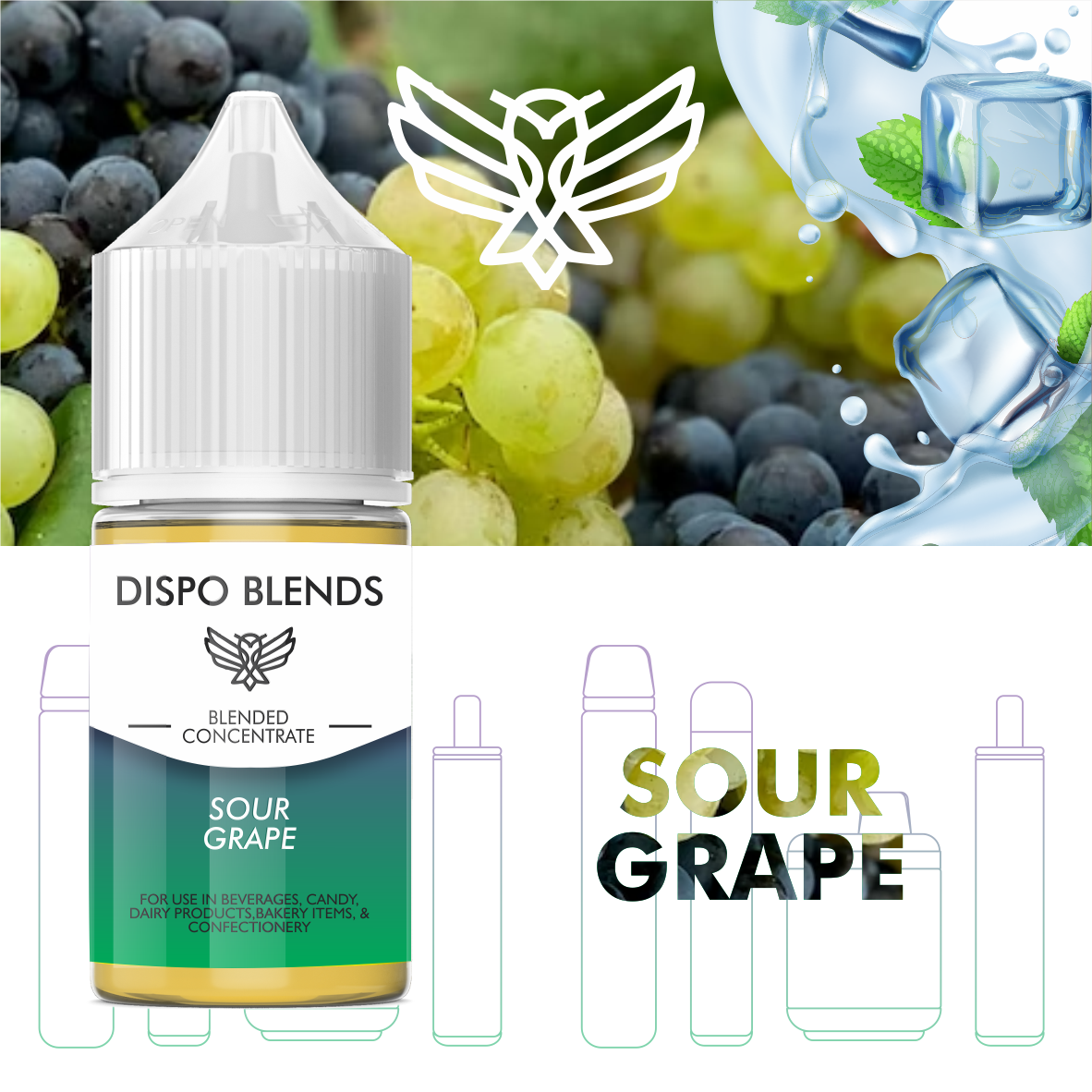 DispoBlends Blended Concentrate - Sour Grape (30ml)