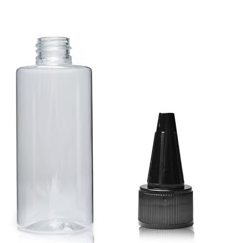PET Bottle (Nozzle Type) 100ml (Flat Shoulder)