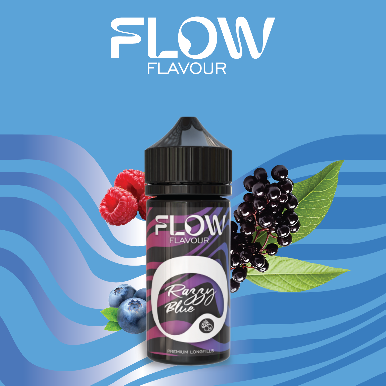 FLOW Flavours Longfill - RazzyBlue