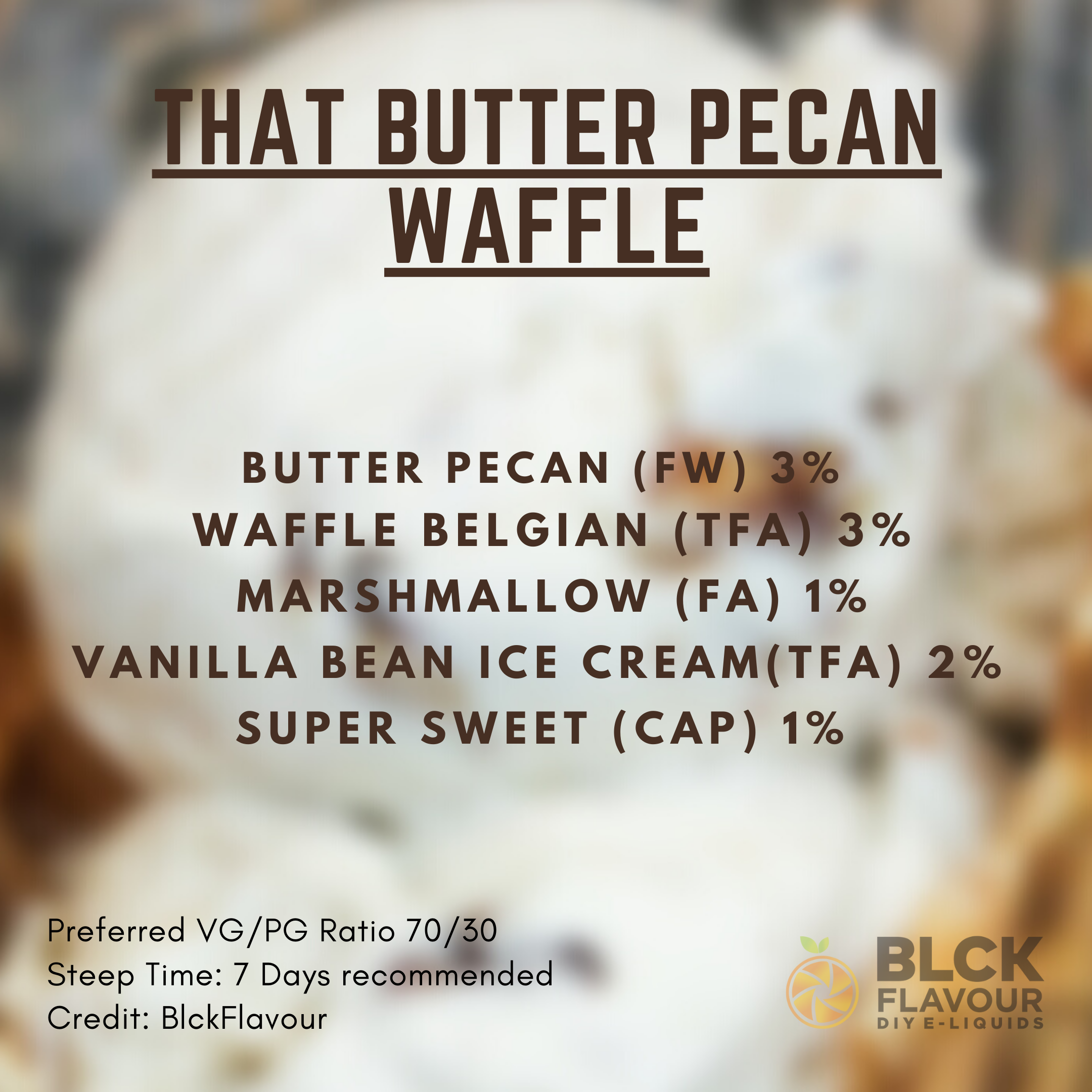 RB That Butter Pecan Waffle Recipe Card