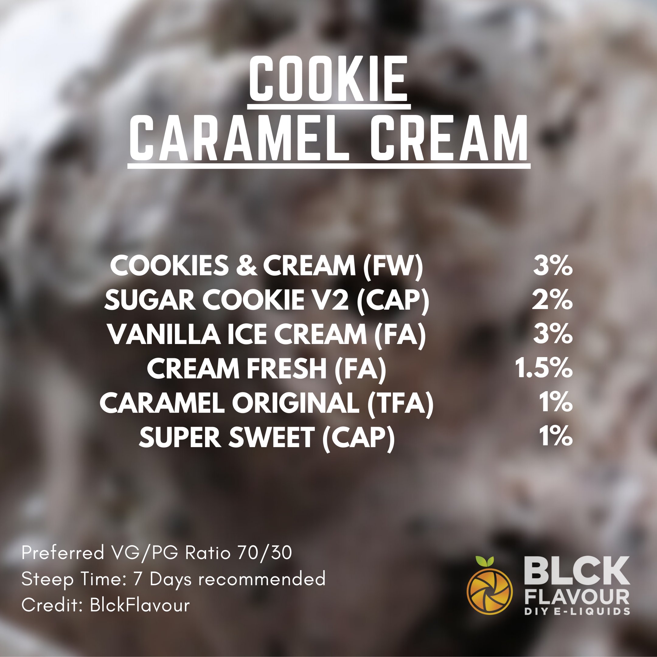 RB Cookie Caramel Cream Recipe Card