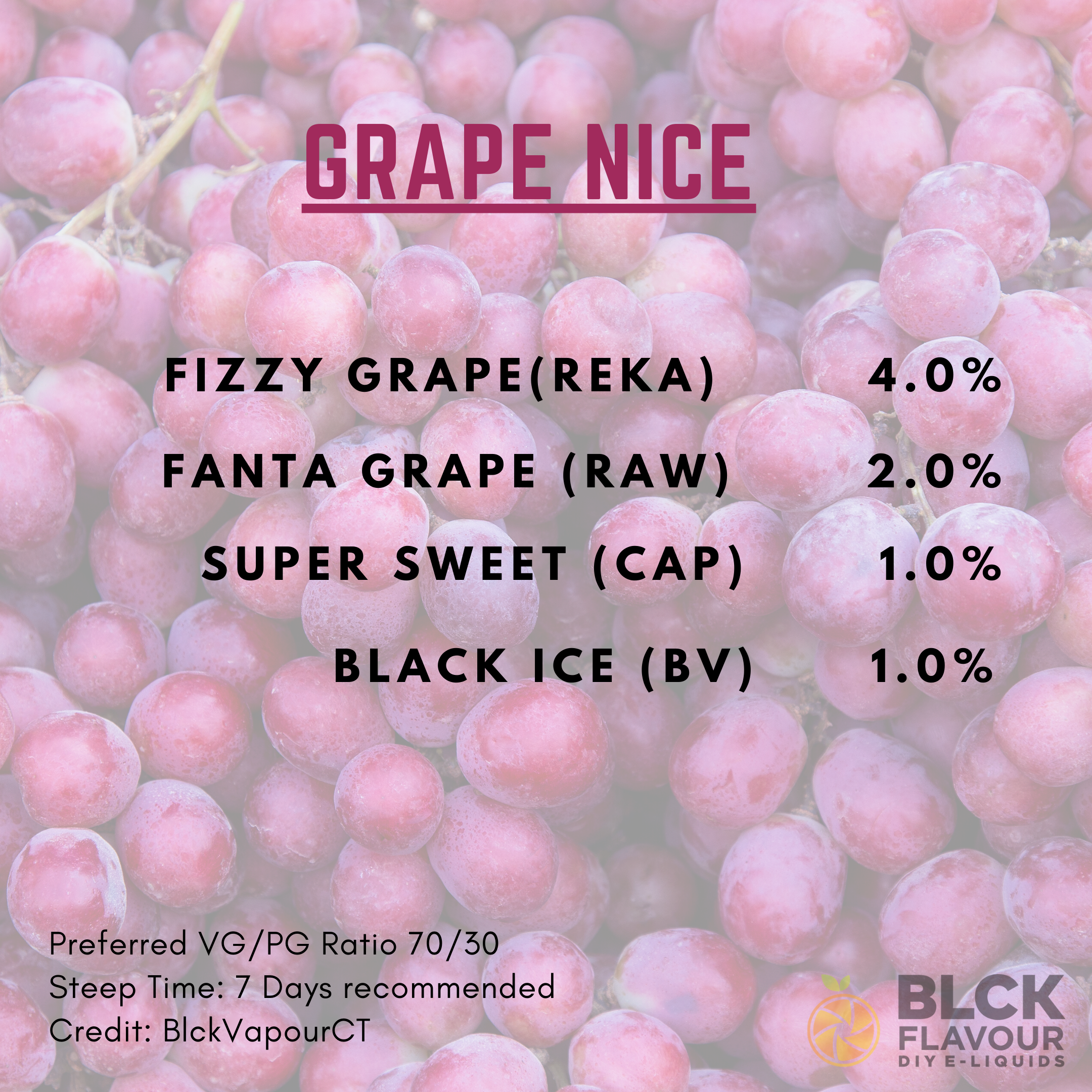 RB Grape Nice Recipe Card