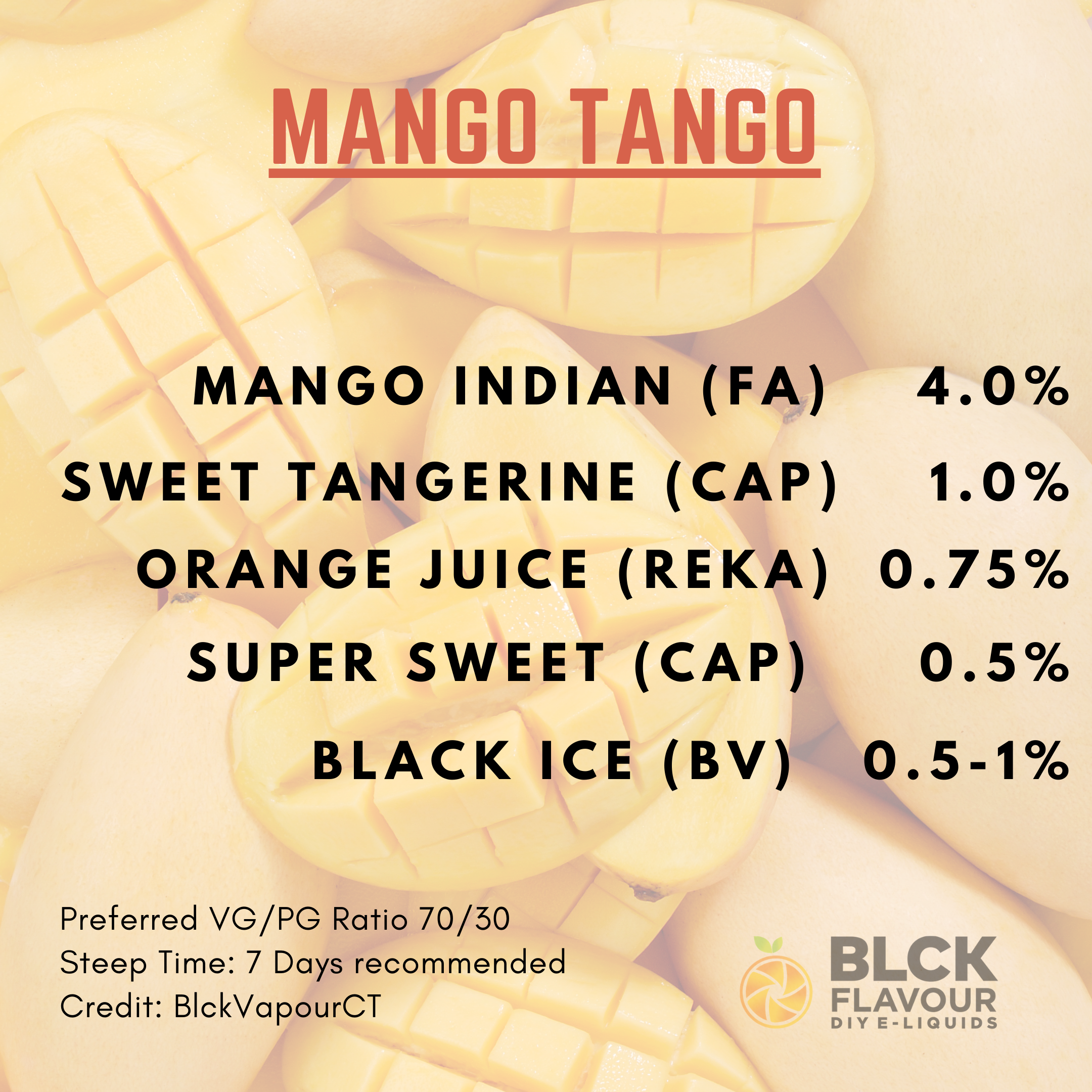 RB Mango Tango Recipe Card