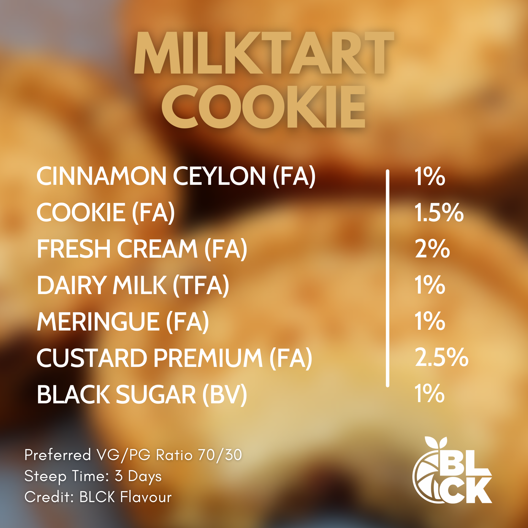 RB Milktart Cookie Recipe Card