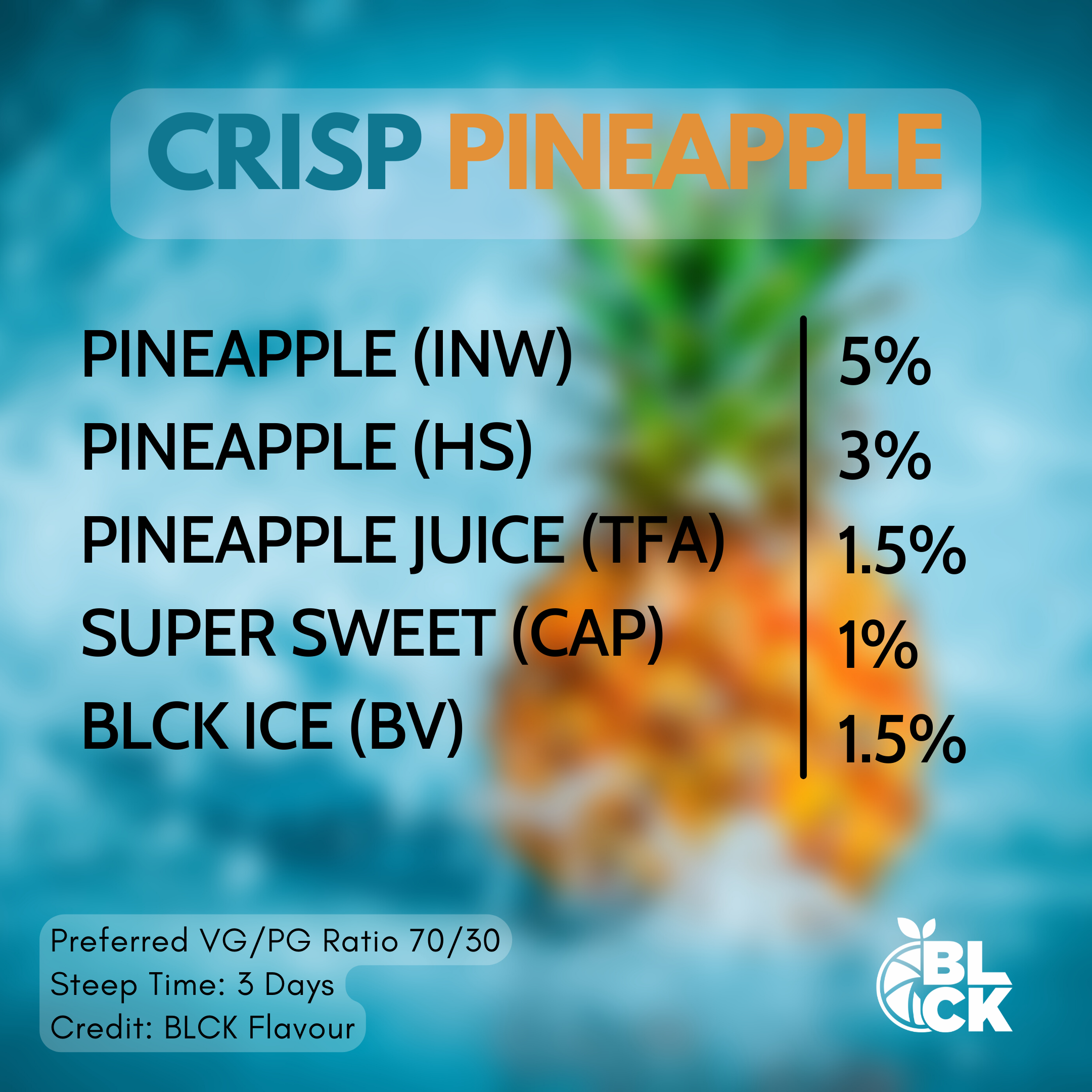 RB Crisp Pineapple Recipe Card