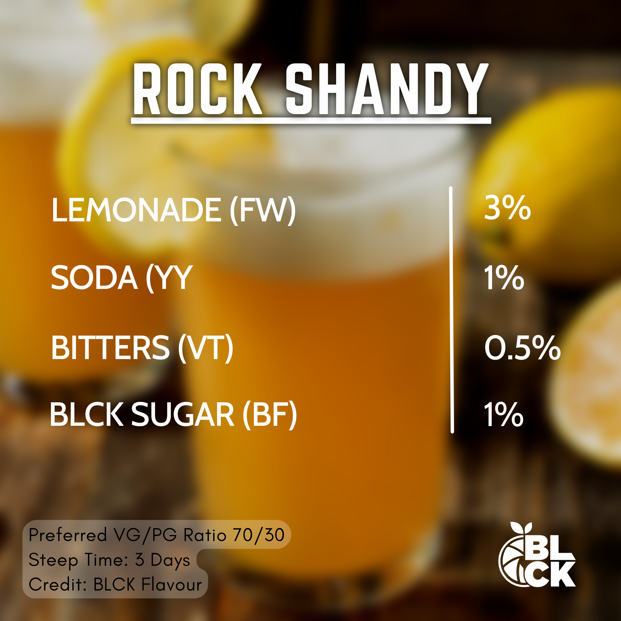 RB Rock Shandy Recipe Card
