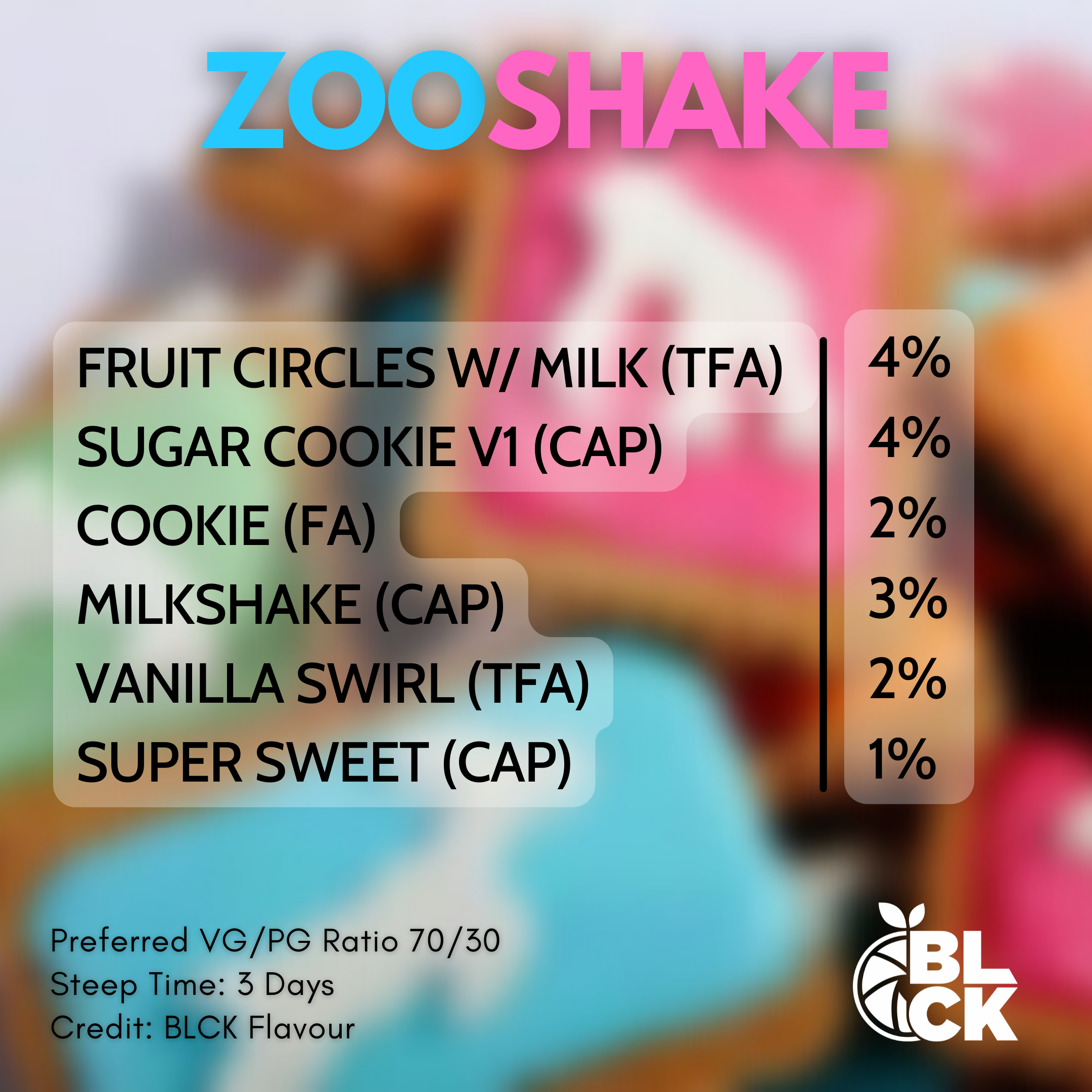 RB Zoo Shake Recipe Card
