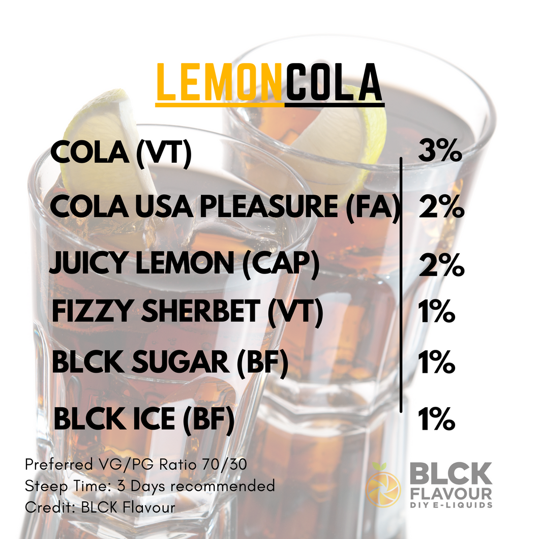 RB Lemon Cola Recipe Card