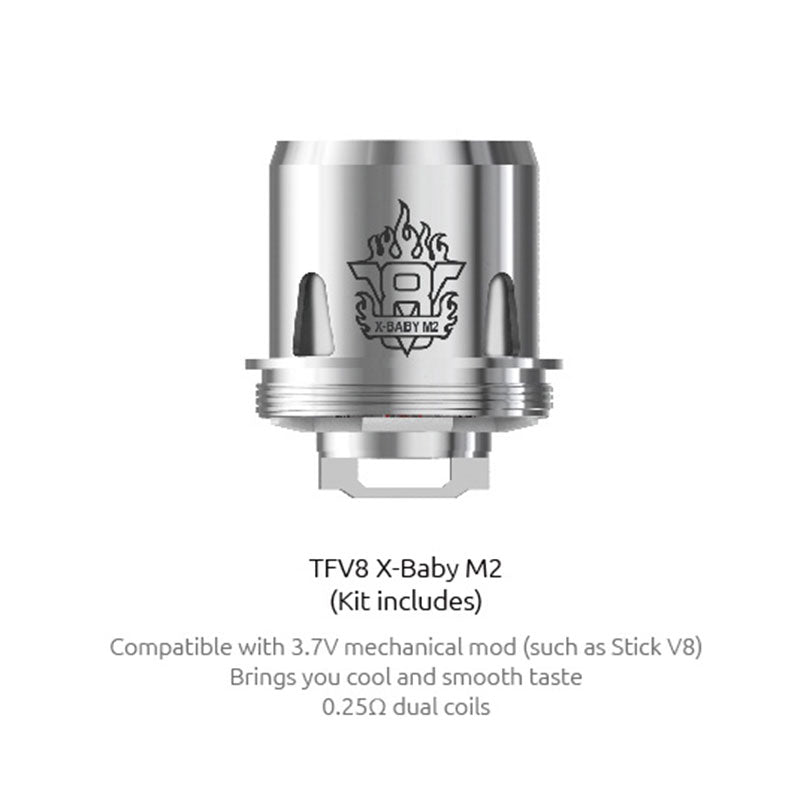 SMOK X-Baby M2 Replacement Coils 0.25ohm for TFV8 X-Baby (Not Baby Beast)